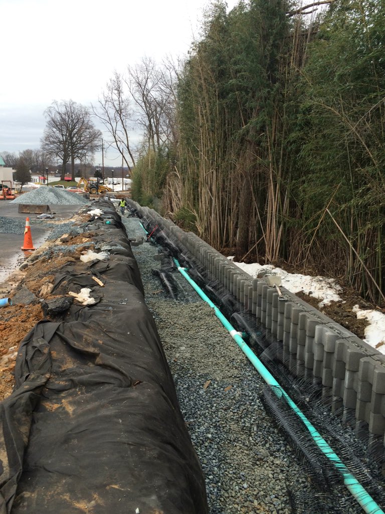 Work onsite has been slow due to the recent snow