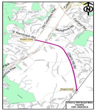 cherry hill road bikeway project map