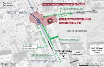 N. Bethesda Metro Station Map