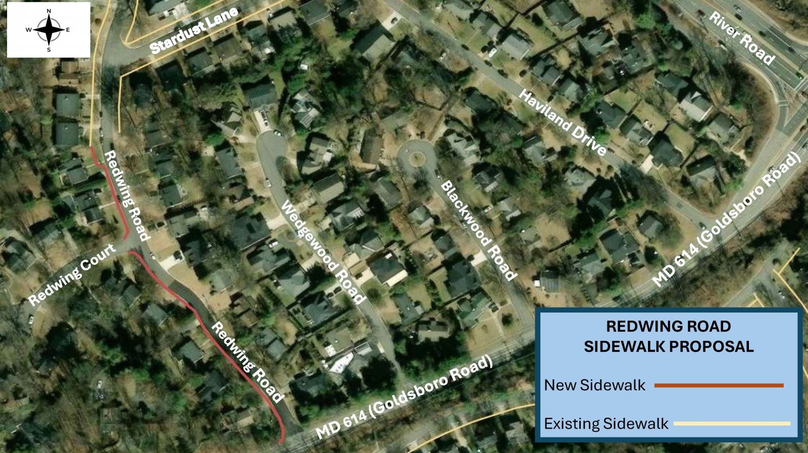 Redwing Road Area Map Section 1