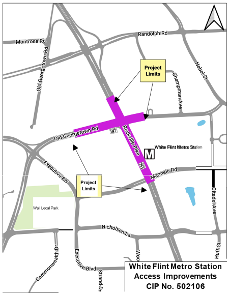 white flint metro station access improvements map