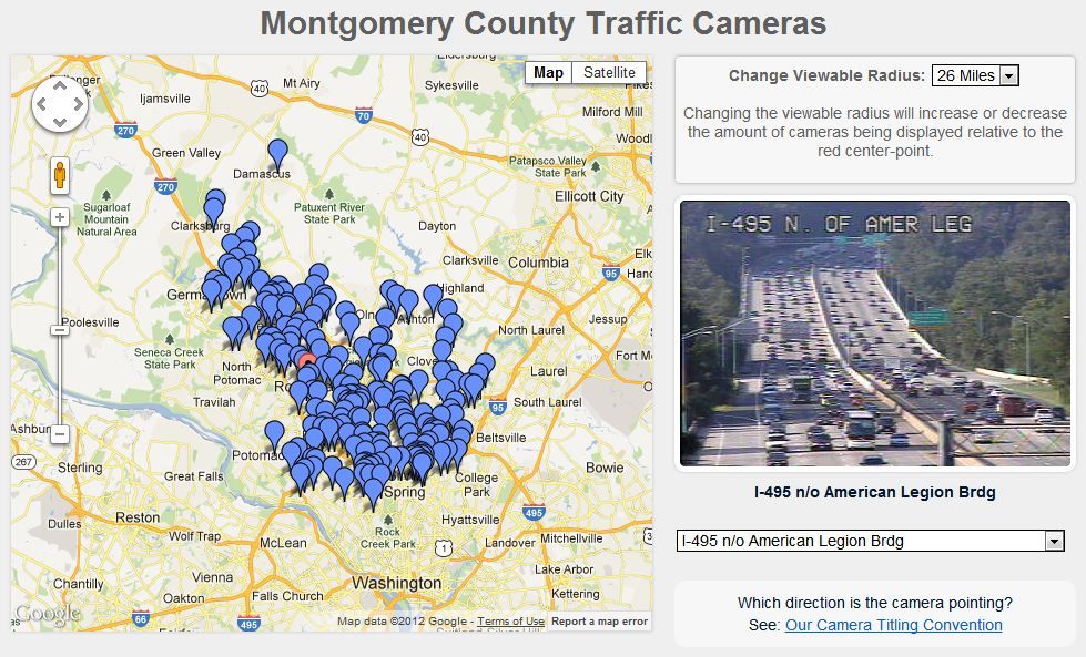 MCDOT Transportation Management Center Traffic Cameras