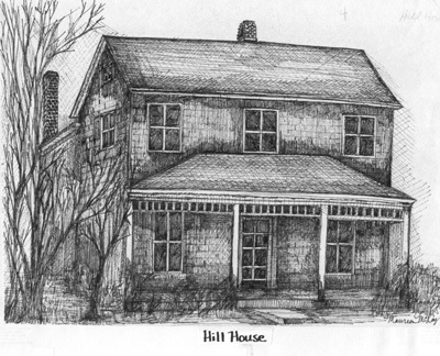 Hill House, 305 Lincoln Avenue, drawing by Maureen McKay for Peerless Rockville