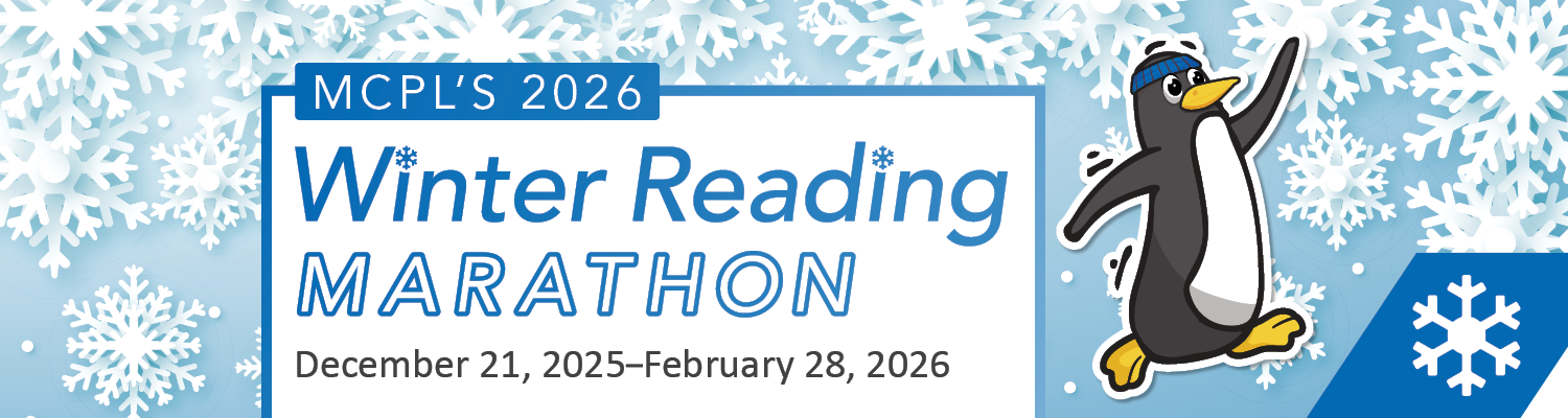 penguin in snow, wearing an exercise headband