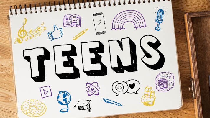 graphic showing the word teen