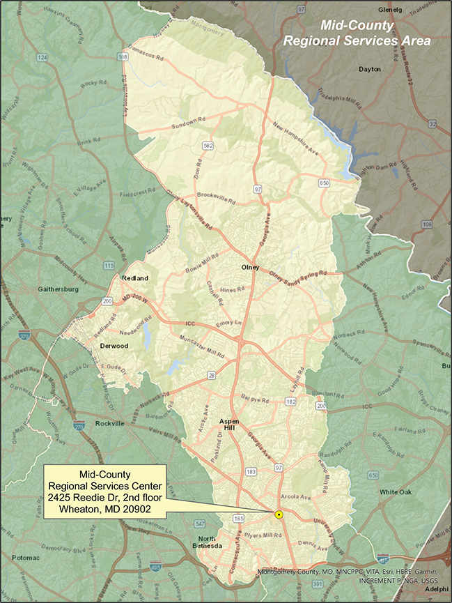 Mid-county regional map