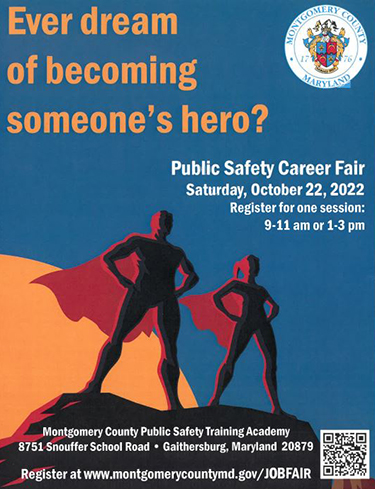 Flyer for public safety career fair