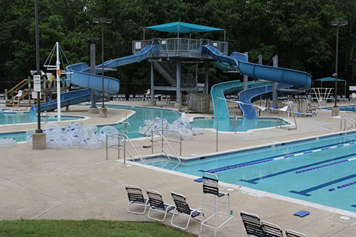 Outdoor Pool and Waterslides