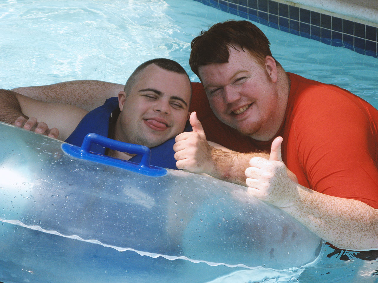 in the pool