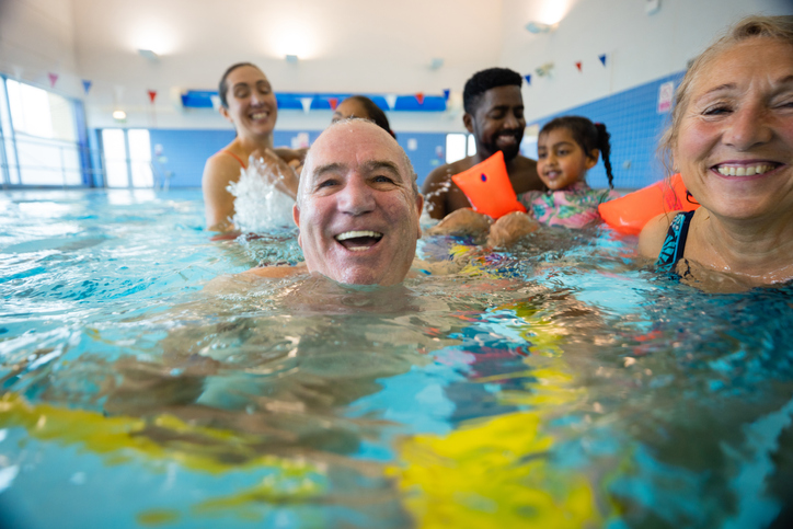 family fun at indoor pool