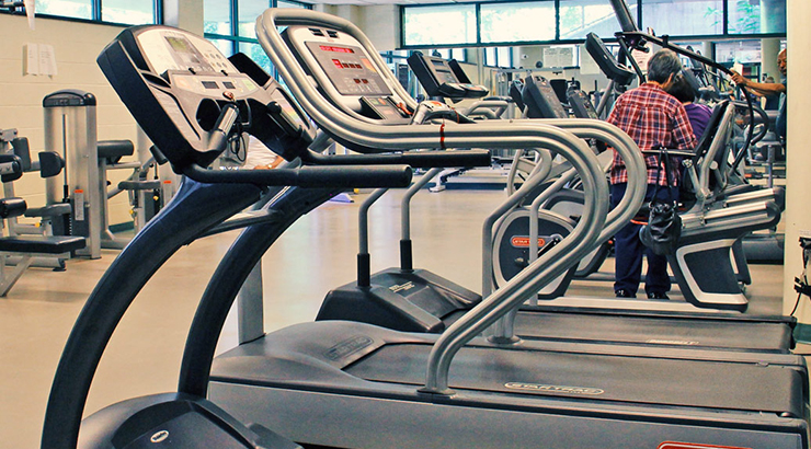 gym and exercise machines