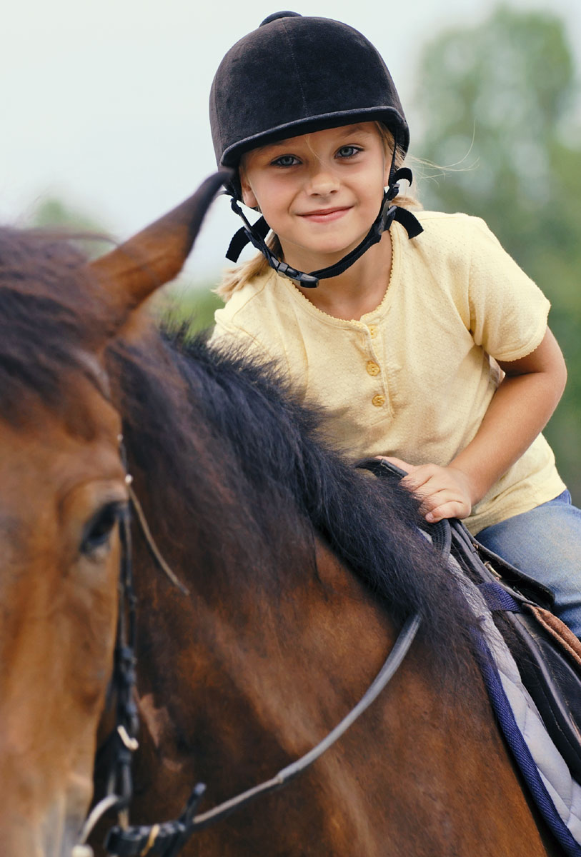 young girl on horse
