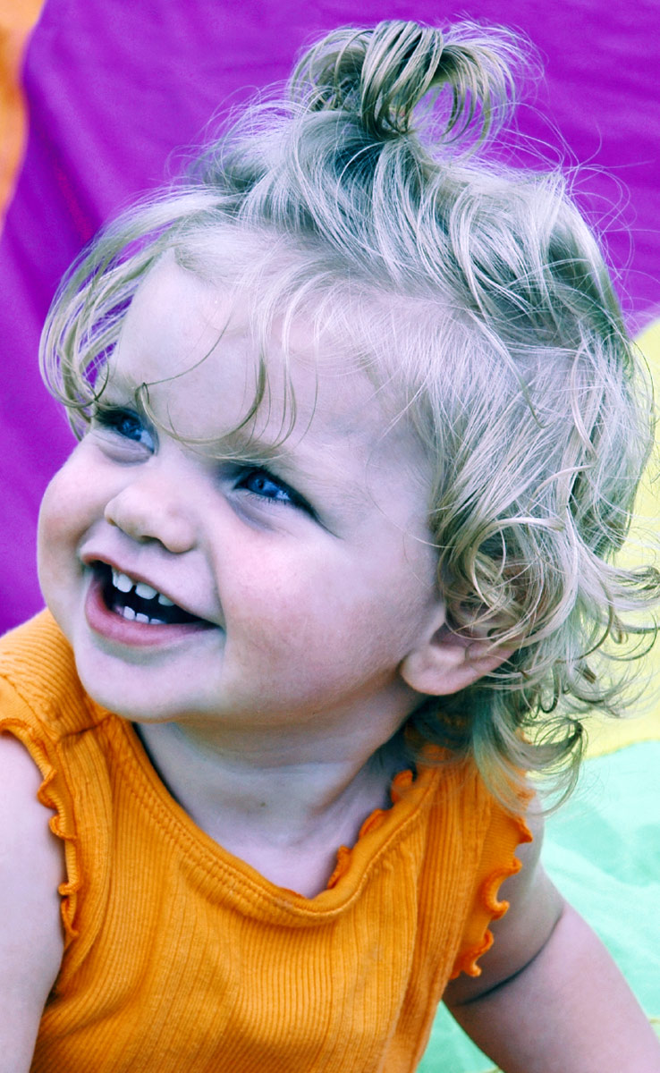 toddler smiling