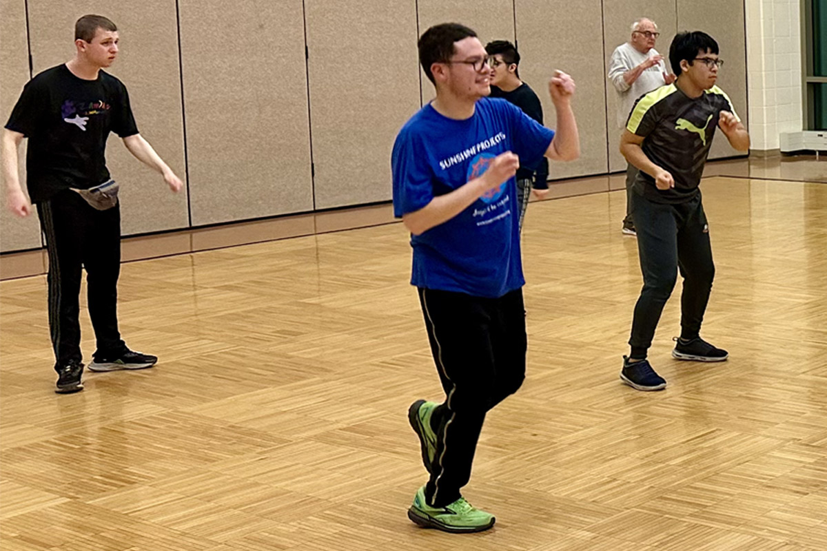 TR participants dancing