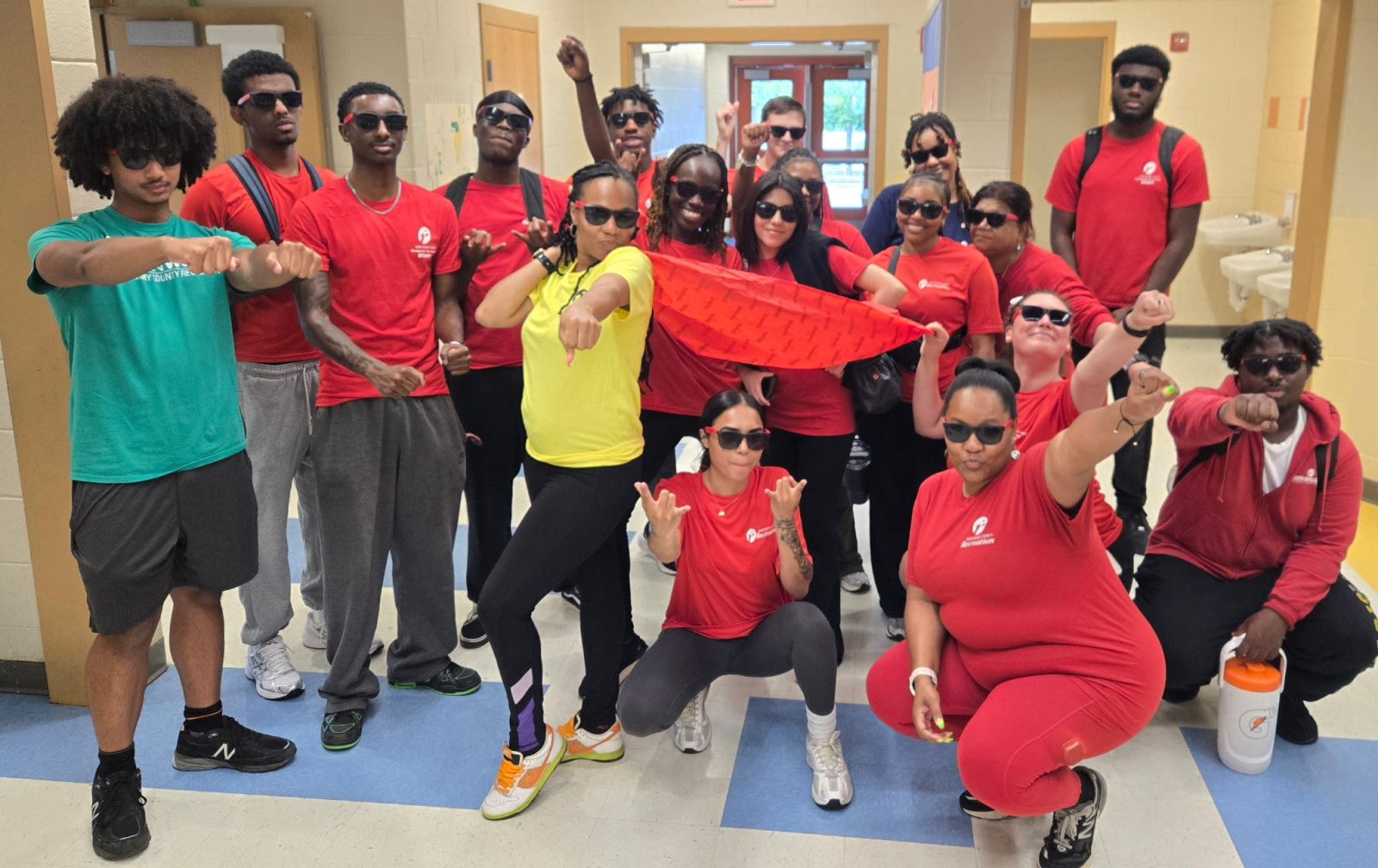 TR staff in cool sunshades and posing