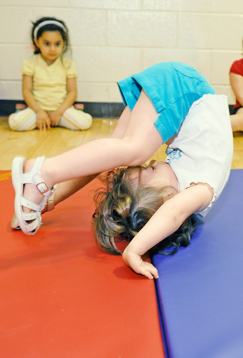 toddler doing somersault