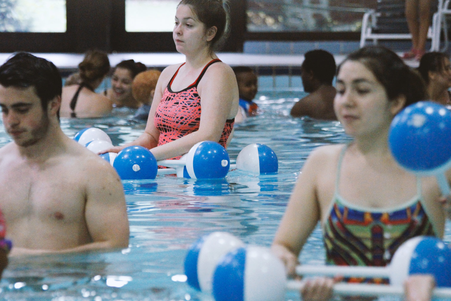 water fitness class