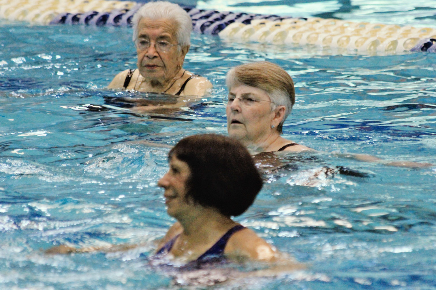 women in pool