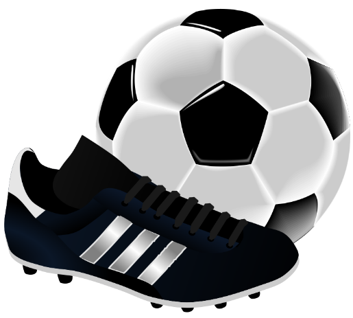 soccer ball and shoe