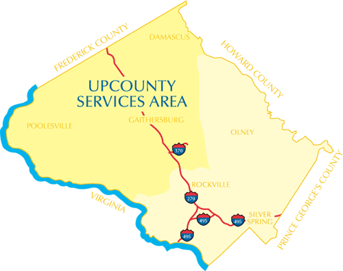 Map of Upcounty Services Area